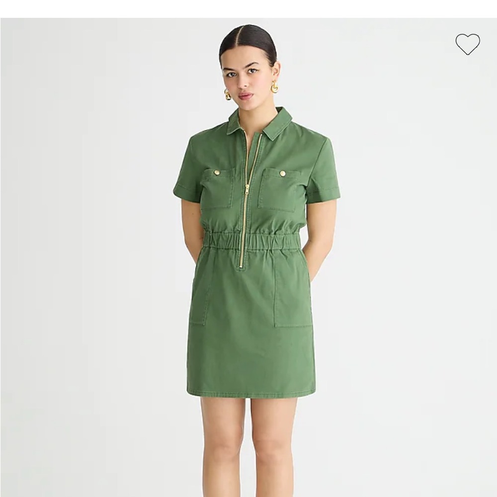J CrewGreen utility dress NIB - Picture 2 of 5